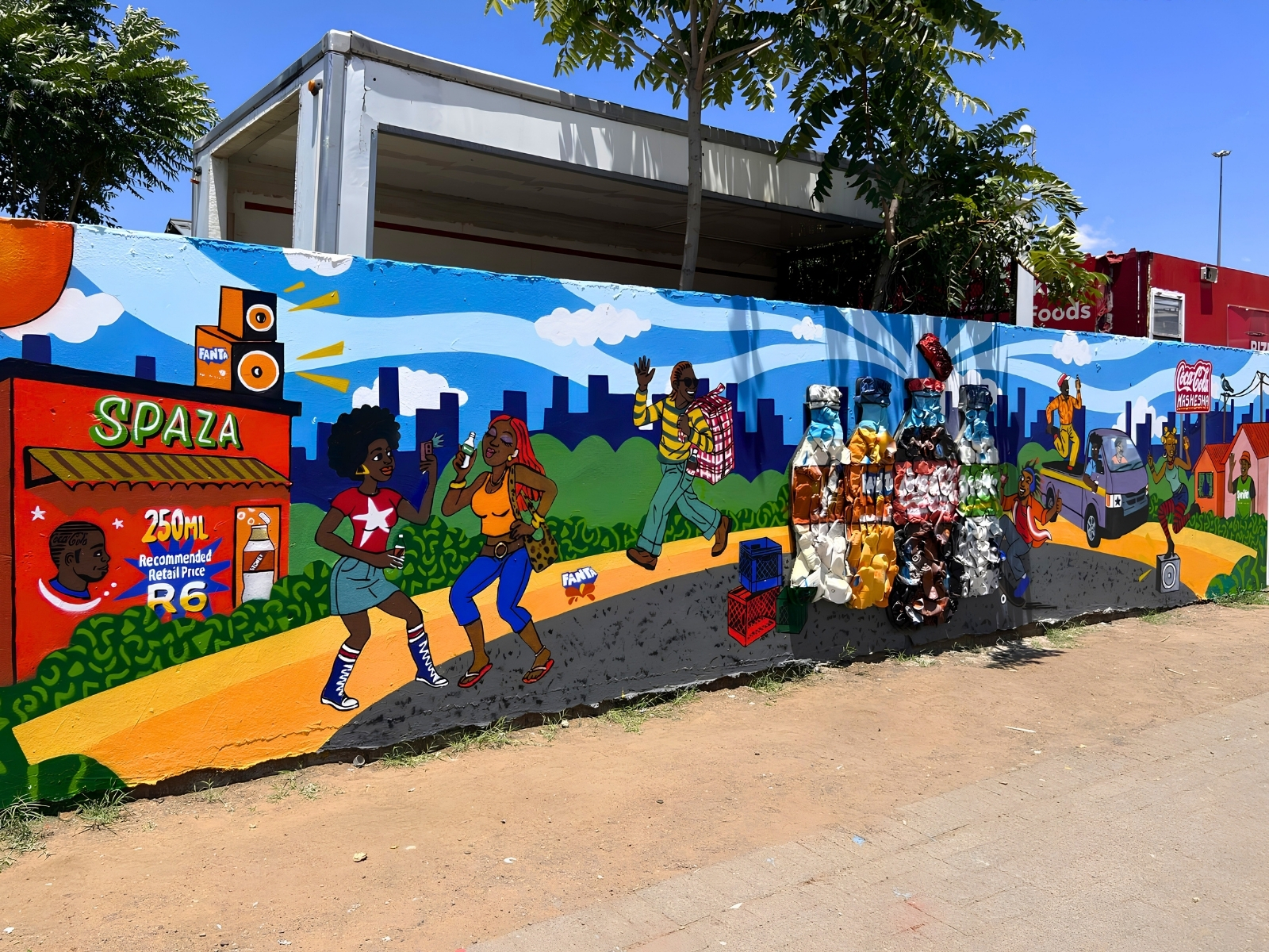 Coca-Cola spaza shop mural detail